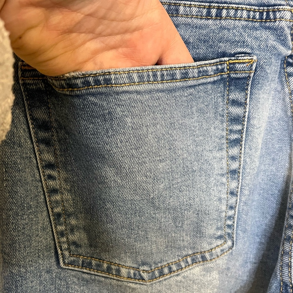 & Denim Distressed Blue Denim Jeans - Picture 11 of 11